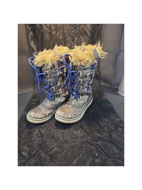 Sorel Shoes - Sorel Boots Bracken Estate Plaid Tofino Winter Waterproof Faux Fur, Sz7, EUC
